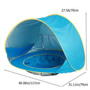 Tenda de Praia Baby Sombrinha — UPF 50+ com Piscina, Abre Sozinha em 3 Segundos