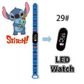 Disney Digital Kids' Watches Anime Figures Stitch LED Luminous Watch Touch Waterproof Electronic Sports Watch Kids Birthday Gift