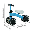 Bicicleta de Equilíbrio PrimeiroPasso — 4 Rodas e Sem Pedal para Aprender Sozinho