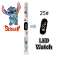 Disney Digital Kids' Watches Anime Figures Stitch LED Luminous Watch Touch Waterproof Electronic Sports Watch Kids Birthday Gift