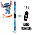 Disney Digital Kids' Watches Anime Figures Stitch LED Luminous Watch Touch Waterproof Electronic Sports Watch Kids Birthday Gift
