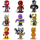 Micro Blocos Heróis HeroBrick — Bonecos Colecionáveis para Montar e Expor