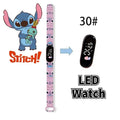 Disney Digital Kids' Watches Anime Figures Stitch LED Luminous Watch Touch Waterproof Electronic Sports Watch Kids Birthday Gift
