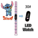 Disney Digital Kids' Watches Anime Figures Stitch LED Luminous Watch Touch Waterproof Electronic Sports Watch Kids Birthday Gift