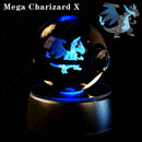 Luminária Pokébola 3D CristalLuz — A Esfera de Vidro que Acende com o Personagem Dentro
