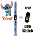 Disney Digital Kids' Watches Anime Figures Stitch LED Luminous Watch Touch Waterproof Electronic Sports Watch Kids Birthday Gift