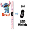 Disney Digital Kids' Watches Anime Figures Stitch LED Luminous Watch Touch Waterproof Electronic Sports Watch Kids Birthday Gift