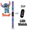 Disney Digital Kids' Watches Anime Figures Stitch LED Luminous Watch Touch Waterproof Electronic Sports Watch Kids Birthday Gift
