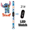 Disney Digital Kids' Watches Anime Figures Stitch LED Luminous Watch Touch Waterproof Electronic Sports Watch Kids Birthday Gift