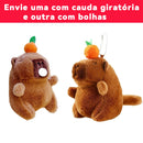 Capivara de Pelúcia Bolhinha — Solta Bolhas de Verdade e Mexe o Rabinho