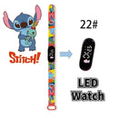 Disney Digital Kids' Watches Anime Figures Stitch LED Luminous Watch Touch Waterproof Electronic Sports Watch Kids Birthday Gift