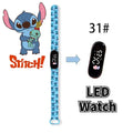 Disney Digital Kids' Watches Anime Figures Stitch LED Luminous Watch Touch Waterproof Electronic Sports Watch Kids Birthday Gift