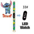 Disney Digital Kids' Watches Anime Figures Stitch LED Luminous Watch Touch Waterproof Electronic Sports Watch Kids Birthday Gift
