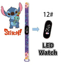 Disney Digital Kids' Watches Anime Figures Stitch LED Luminous Watch Touch Waterproof Electronic Sports Watch Kids Birthday Gift