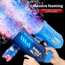 Lança-Bolhas Automático BolhaMágica — 10 Furos com LED, Bolhas Sem Parar