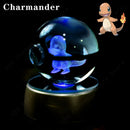 Luminária Pokébola 3D CristalLuz — A Esfera de Vidro que Acende com o Personagem Dentro