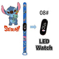 Disney Digital Kids' Watches Anime Figures Stitch LED Luminous Watch Touch Waterproof Electronic Sports Watch Kids Birthday Gift