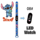 Disney Digital Kids' Watches Anime Figures Stitch LED Luminous Watch Touch Waterproof Electronic Sports Watch Kids Birthday Gift