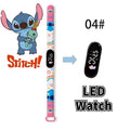 Disney Digital Kids' Watches Anime Figures Stitch LED Luminous Watch Touch Waterproof Electronic Sports Watch Kids Birthday Gift