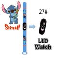Disney Digital Kids' Watches Anime Figures Stitch LED Luminous Watch Touch Waterproof Electronic Sports Watch Kids Birthday Gift