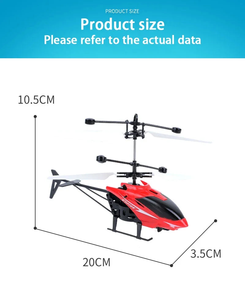 Rechargeable Mini RC Drone Remote Safe Fall-resistant RC Helicopters Drone Children Toys（No remote control battery）