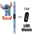 Disney Digital Kids' Watches Anime Figures Stitch LED Luminous Watch Touch Waterproof Electronic Sports Watch Kids Birthday Gift