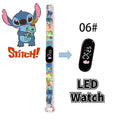 Disney Digital Kids' Watches Anime Figures Stitch LED Luminous Watch Touch Waterproof Electronic Sports Watch Kids Birthday Gift