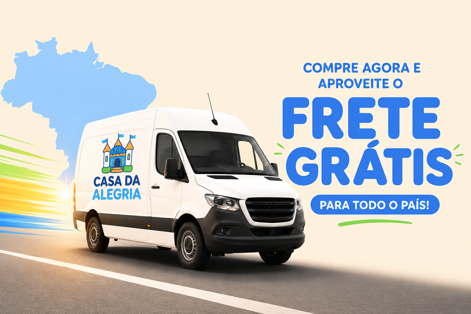 Frete grátis da Casa da Alegria