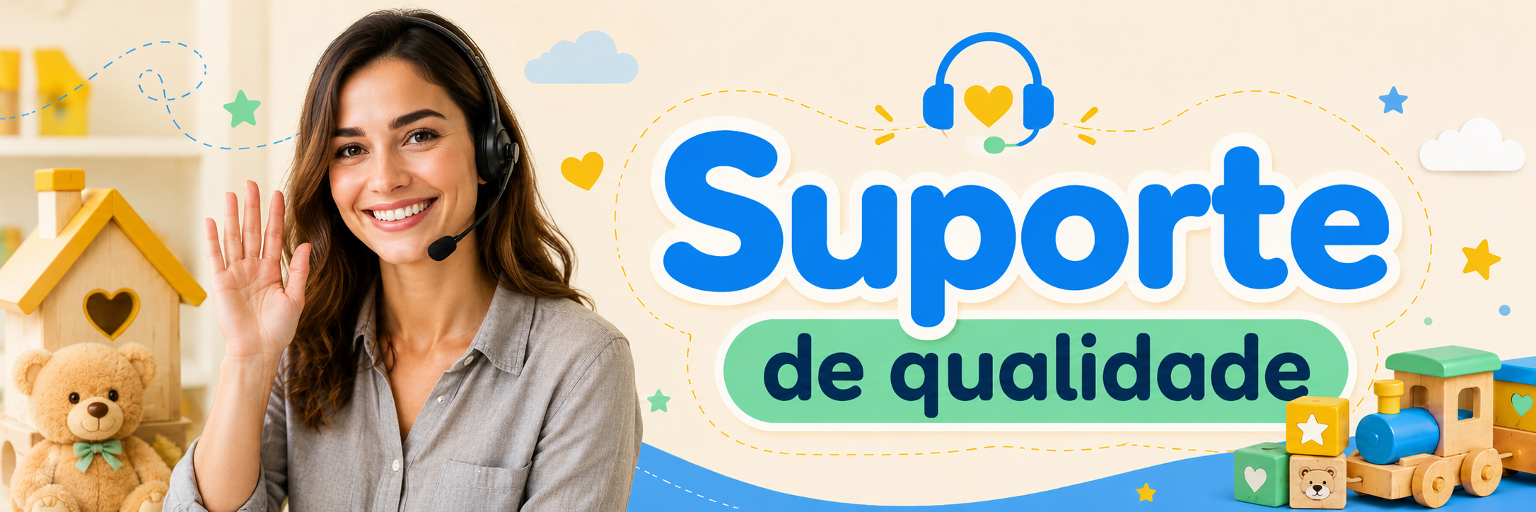Suporte de qualidade da Casa da Alegria